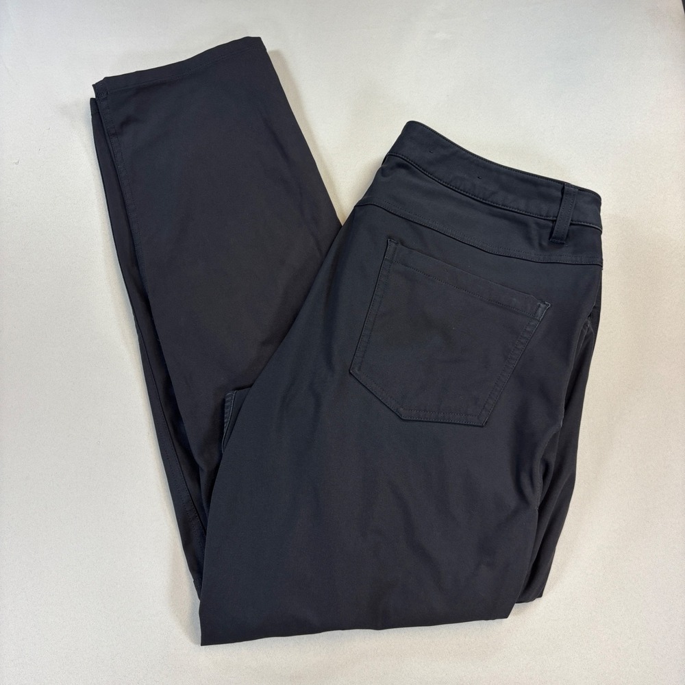 Lululemon ABC Pants Mens 34x30 Black Warpstreme Slim Golf Travel Work Commuter